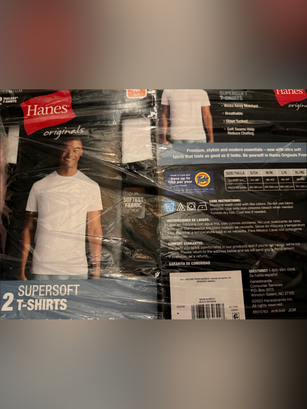Hanes Supersoft White Short Sleeve T-Shirts (2-Pack)